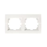 DERIY Рамка 2-а горизонтальна  біла (1/10шт/120шт)