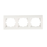 DERIY Рамка 3-а горизонтальна  біла (1/10шт/120шт)