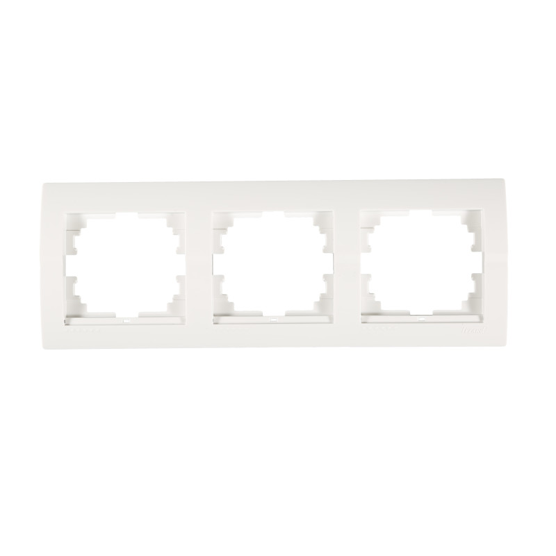 DERIY Рамка 3-а горизонтальна  біла (1/10шт/120шт)