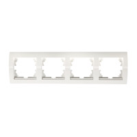 DERIY Рамка 4-а горизонтальна біла (1/10шт/120шт)