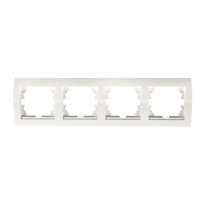 DERIY Рамка 4-а горизонтальна біла (1/10шт/120шт)