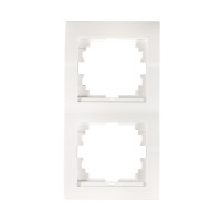 DERIY Рамка 2-а вертикальна  біла (1/10шт/120шт)