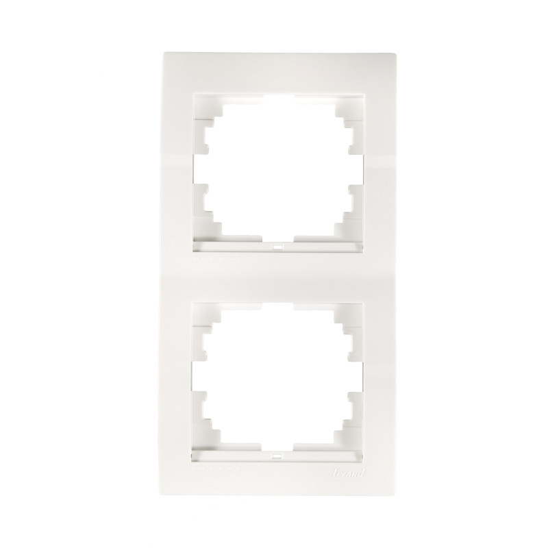 DERIY Рамка 2-а вертикальна  біла (1/10шт/120шт)