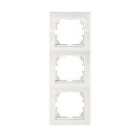 DERIY Рамка 3-а вертикальна  біла (1/10шт/120шт)