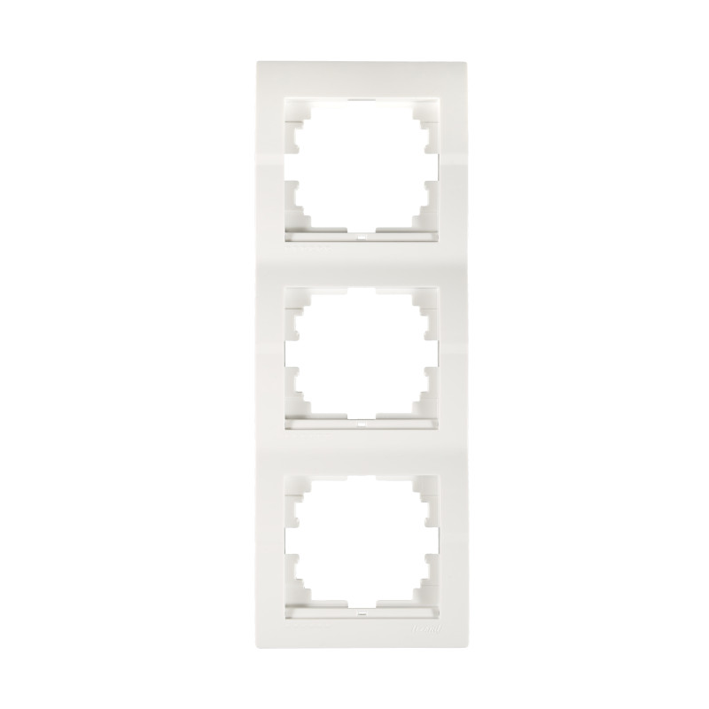 DERIY Рамка 3-а вертикальна  біла (1/10шт/120шт)