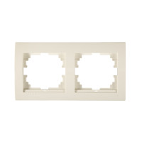DERIY Рамка 2-я горизонтальная крем (1 / 10шт / 120шт)