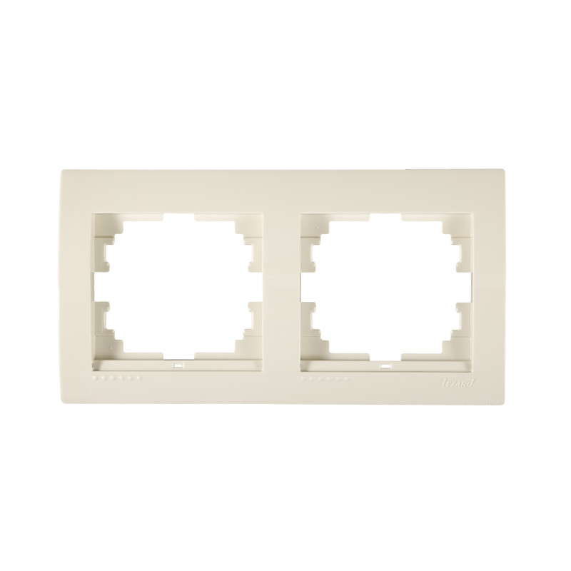 DERIY Рамка 2-а горизонтальна  крем (1/10шт/120шт)