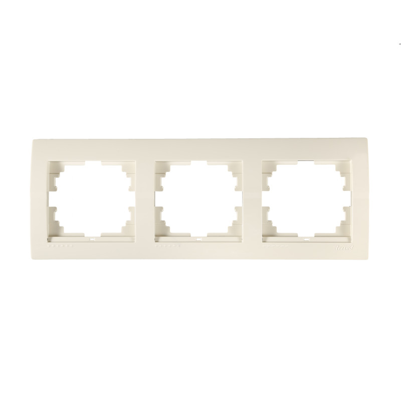 DERIY Рамка 3-а горизонтальна  крем (1/10шт/120шт)