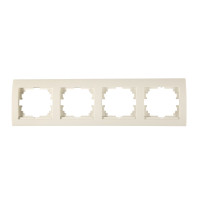 DERIY Рамка 4-а горизонтальна  крем (1/10шт/120шт)