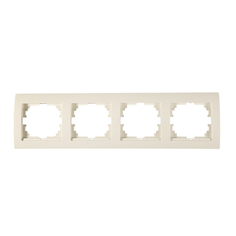 DERIY Рамка 4-а горизонтальна  крем (1/10шт/120шт)