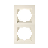 DERIY Рамка 2-я вертикальная крем (1 / 10шт / 120шт)