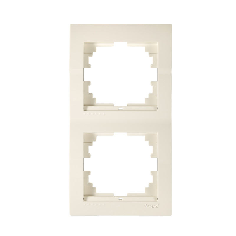 DERIY Рамка 2-а вертикальна  крем (1/10шт/120шт)