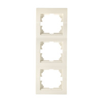 DERIY Рамка 3-а вертикальна  крем (1/10шт/120шт)