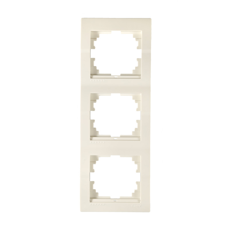 DERIY Рамка 3-а вертикальна  крем (1/10шт/120шт)