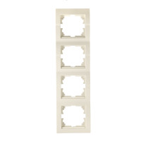 DERIY Рамка 4-я вертикальная крем (1 / 10шт / 120шт)