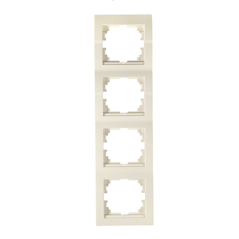 DERIY Рамка 4-а вертикальна  крем (1/10шт/120шт)