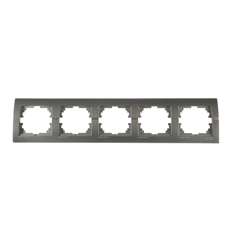 DERIY Рамка 5-а горизонтальна темно-сірий металік (1/10шт/120шт)