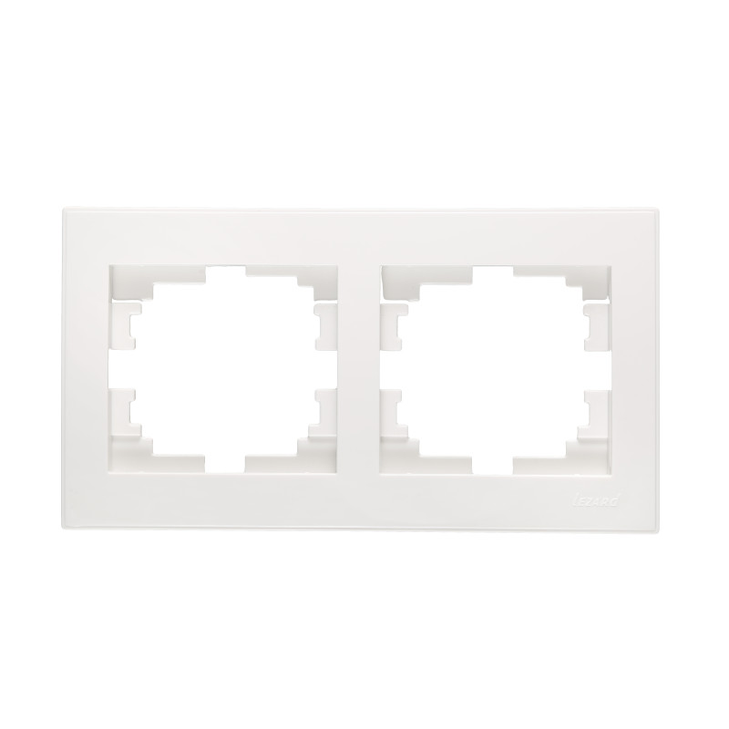 RAIN Рамка 2-а горизонтальна біла з боковою вставкою  (1/10шт/120шт)