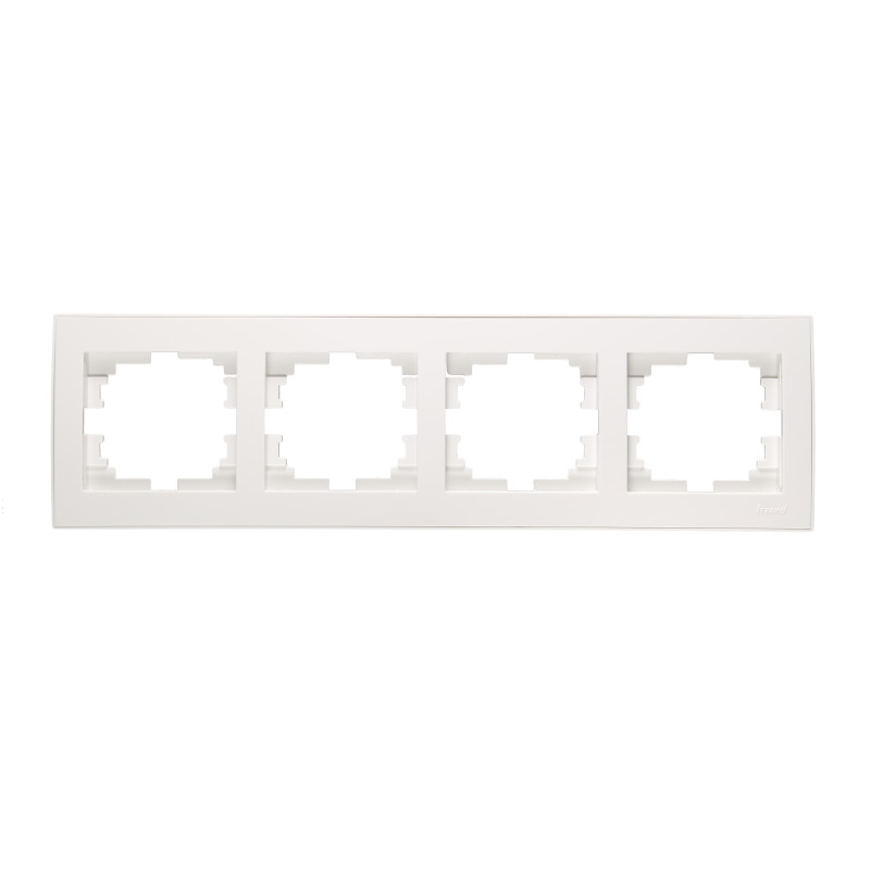 RAIN Рамка 4-а горизонтальна біла з боковою вставкою  (1/10шт/120шт)