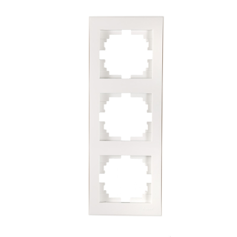 RAIN Рамка 3-а вертикальна біла з боковою вставкою  (1/10шт/120шт)