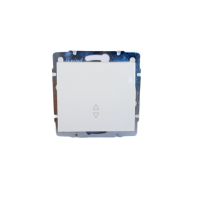 RAIN Выключатель проходной белый (1 / 10шт / 120шт)