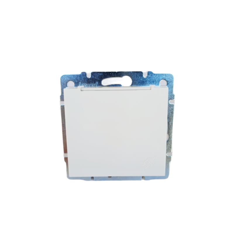 RAIN Розетка із заземленням з кришкою ПБТ біла (1/10шт/120шт)