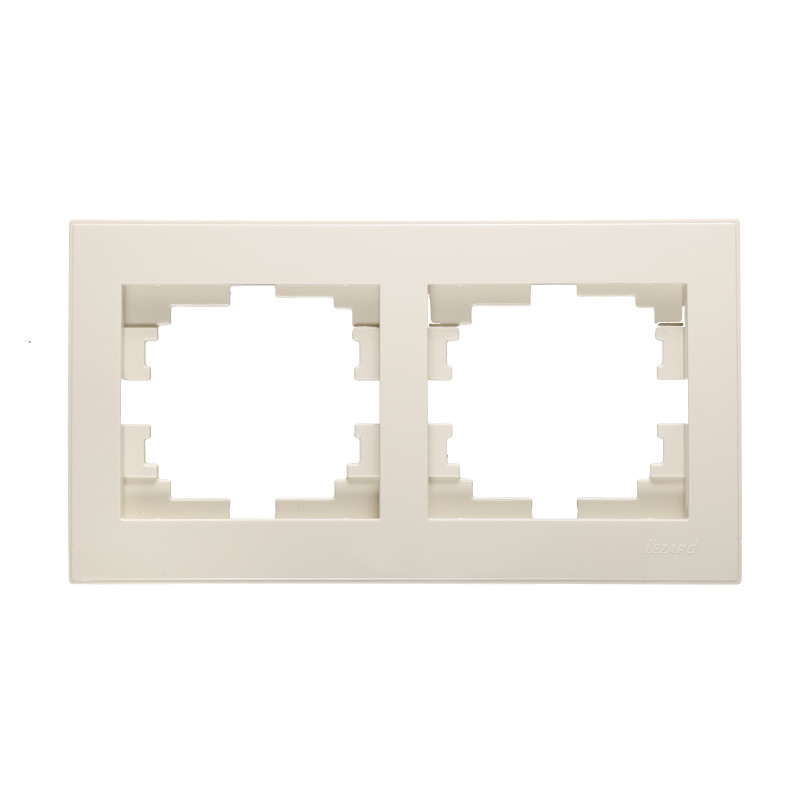 RAIN Рамка подвійна горизонтальна крем (1/10/120 шт)