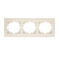 RAIN Рамка потрійна горизонтальна крем (1/10/120 шт)
