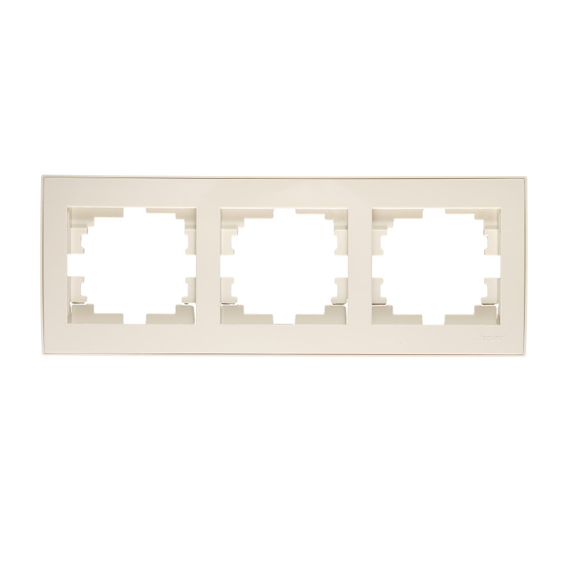 RAIN Рамка потрійна горизонтальна крем (1/10/120 шт)