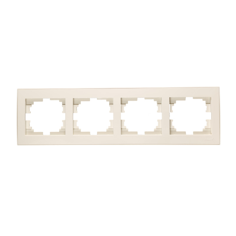 RAIN Рамка четверна вертикальна крем (1/10/120 шт)