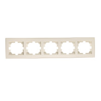 RAIN Рамка п'ятерна горизонтальна крем (1/10/120 шт)