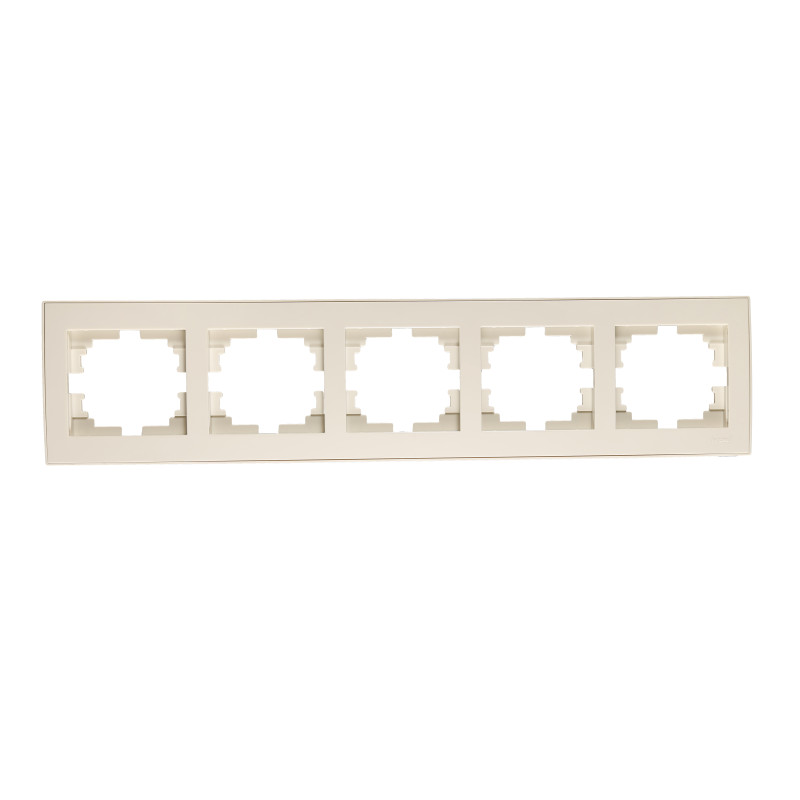 RAIN Рамка п'ятерна горизонтальна крем (1/10/120 шт)