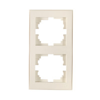 RAIN Рамка подвійна вертикальна крем (1/10/120 шт)