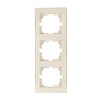RAIN Рамка тройная вертикальная крем (1/10/120 шт)