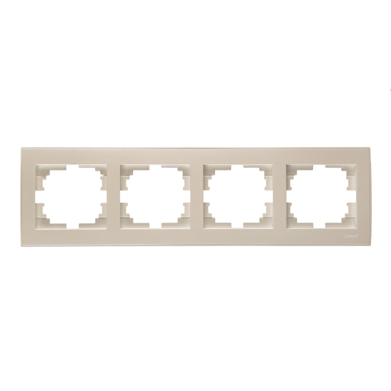 RAIN Рамка 4-а горизонтальна перлинно-білий перламутр з боковою вставкою (1/10шт/120шт)