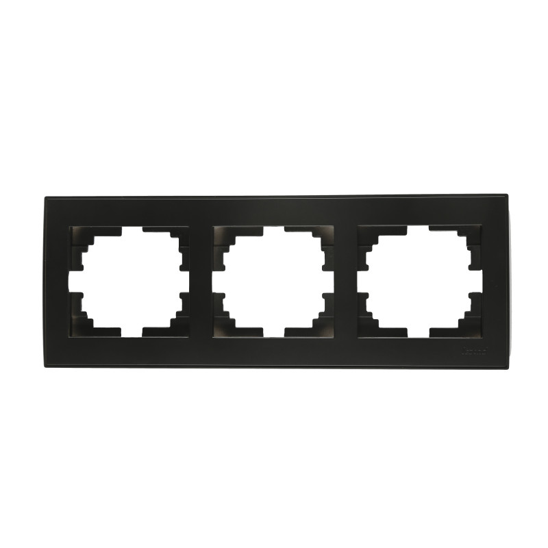 RAIN Рамка 3-а горизонтальна антрацит з боковою вставкою  (1/10шт/120шт)