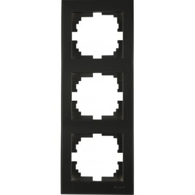 RAIN Рамка 3-а вертикальна антрацит з боковою вставкою  (1/10шт/120шт)