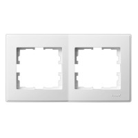 LESYA Рамка 2-а горизонтальна  біла (1/10шт/120шт)