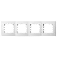 LESYA Рамка 4-а горизонтальна біла (1/10шт/120шт)