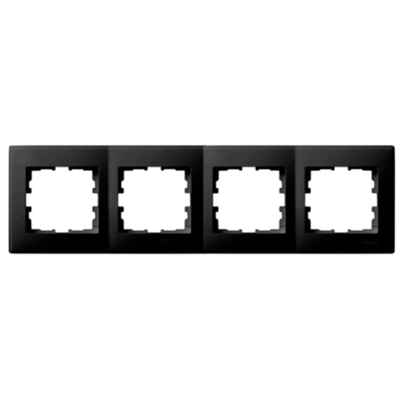 LESYA Рамка 4-а горизонтальна  антрацит (1/10шт/120шт)