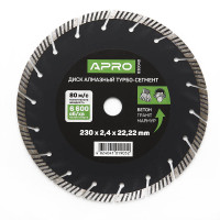Диск по бетону Турбо-Сегмент 230х2.4 мм APRO 22-24% (APRO)
