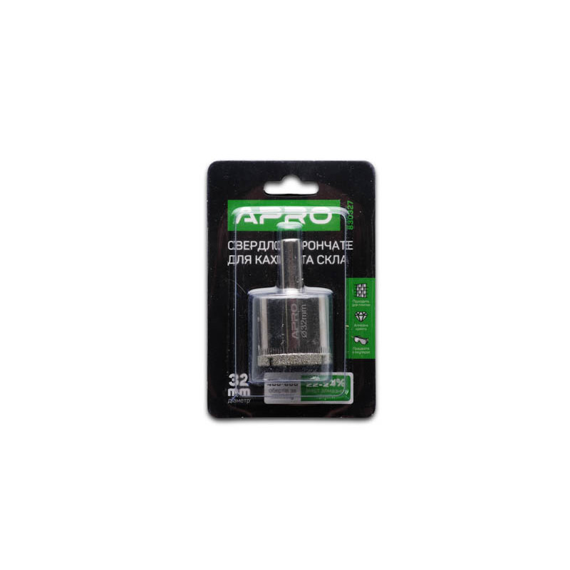Свердло трубчасте з алмазним напиленням 32 мм (APRO)