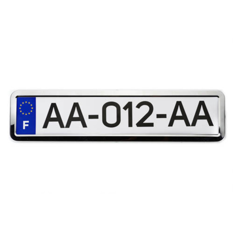 Рамка номерного знака металева (хром) (12 Atelie)