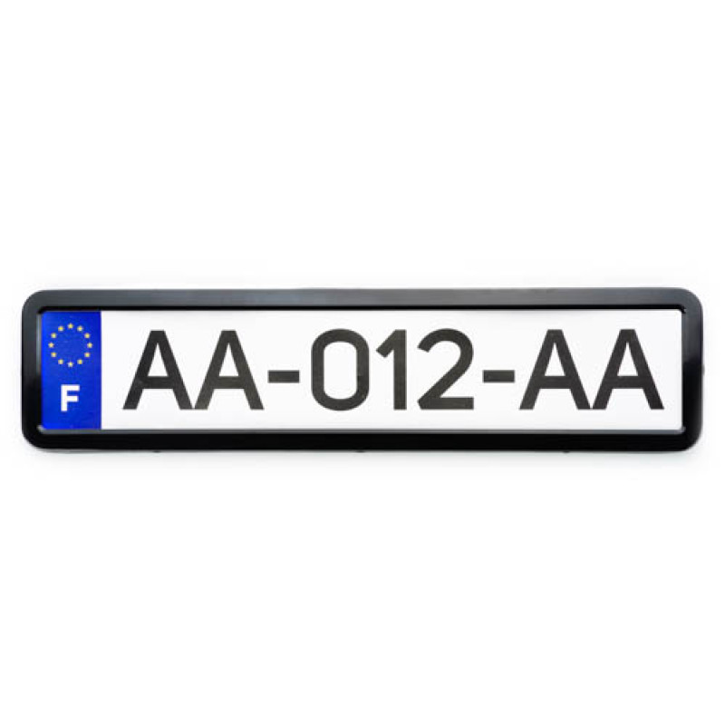 Рамка номерного знака металева (чорний матовий) (12 Atelie)