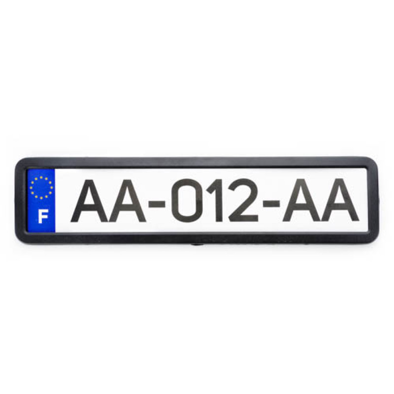 Рамка номерного знака металева (чорний глянцевий) (12 Atelie)