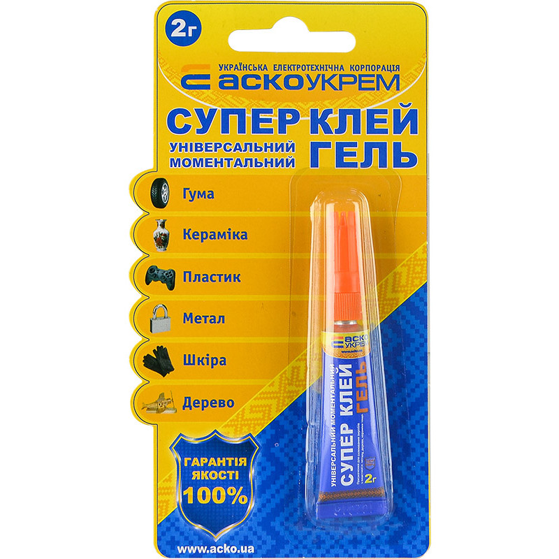 Супер Клей Гель (блістер) 1шт - 2г