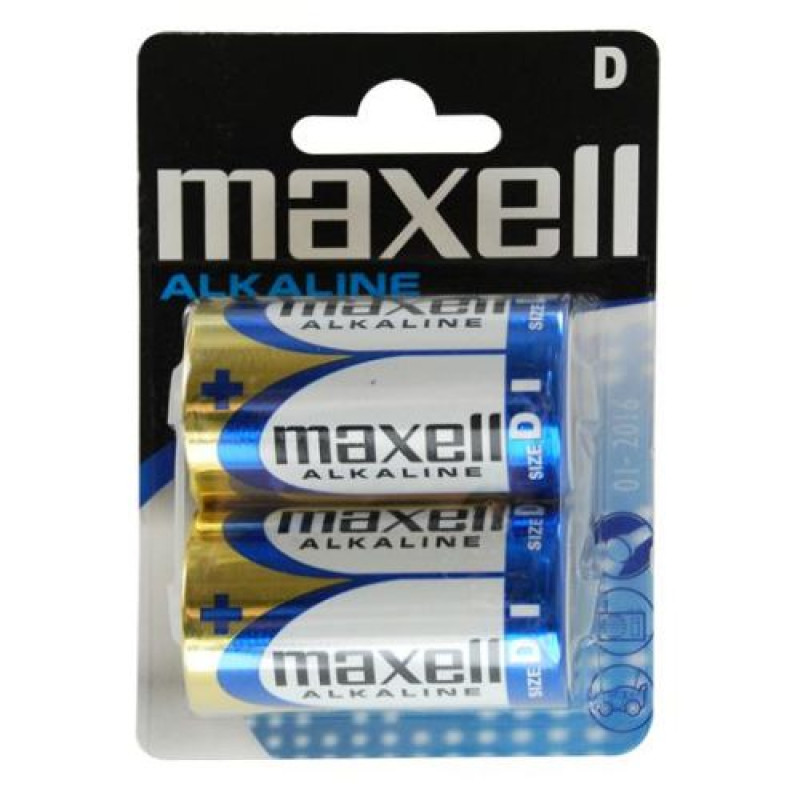 Лужна батарейка Maxell Alkaline D/LR20 2шт/уп blister   2/24