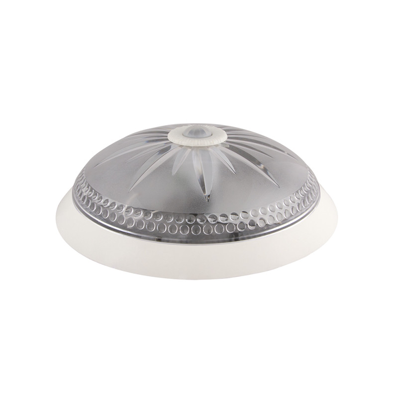 Світильник ERKA 1149D, настінний з вбудованим датчиком руху, 2х26W, прозорий, Е27, IP20    1шт./уп.