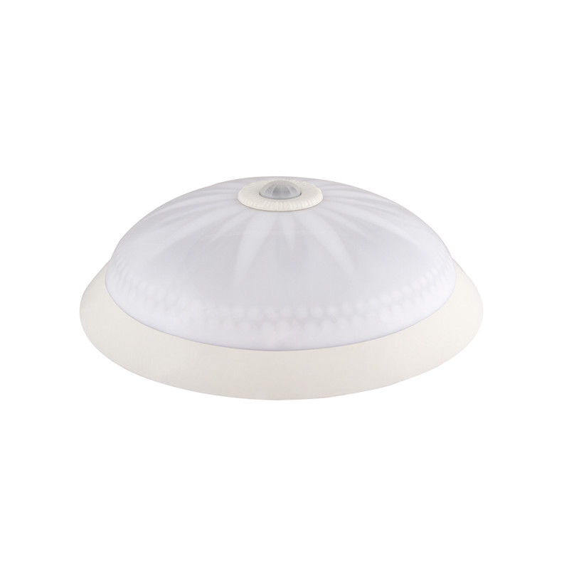 Світильник ERKA 1149D-В, настінний з вбудованим датчиком руху, 2х26W, білий, Е27, IP20     1шт./уп.