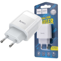 Мережевий зарядний пристрій HOCO C73A Glorious 2USB/2,4A White